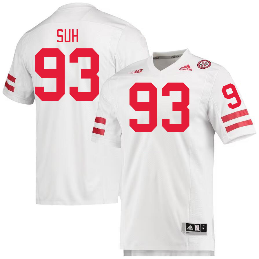 #93 Ndamukong Suh Nebraska Cornhuskers Jerseys Football Stitched-White
